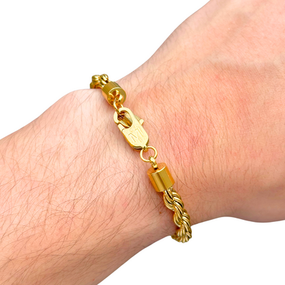 Rope Bracelet Gold - 6mm