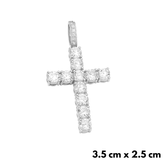 Zawieszka Crystal Cross Białe Złoto