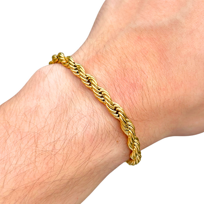 Rope Bracelet Gold - 6mm