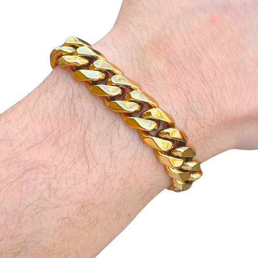 Bransoletka Cuban Złota - 14mm