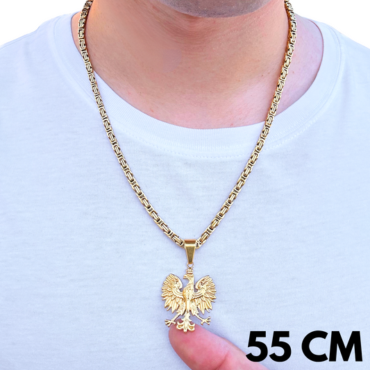 ZESTAW - Królewski 4mm + Zawieszka Orzeł
