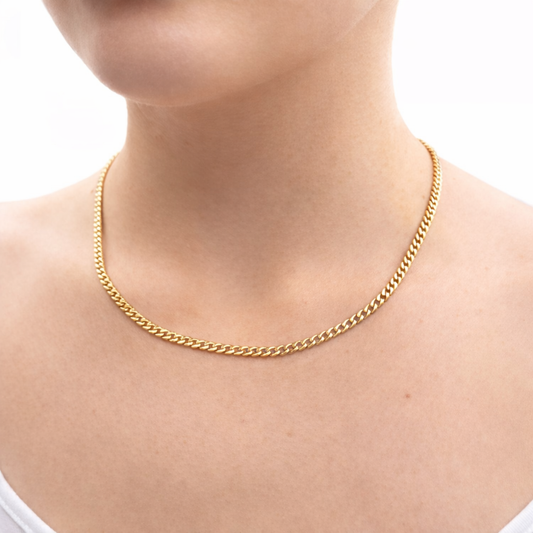 Łańcuszek Cuban Złoty Damski - 3mm