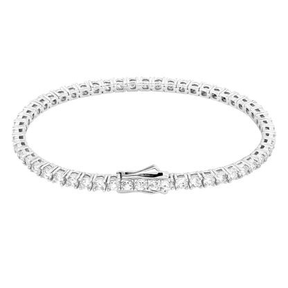 Bransoletka Tennis S925 Białe Złoto Damska - 3mm