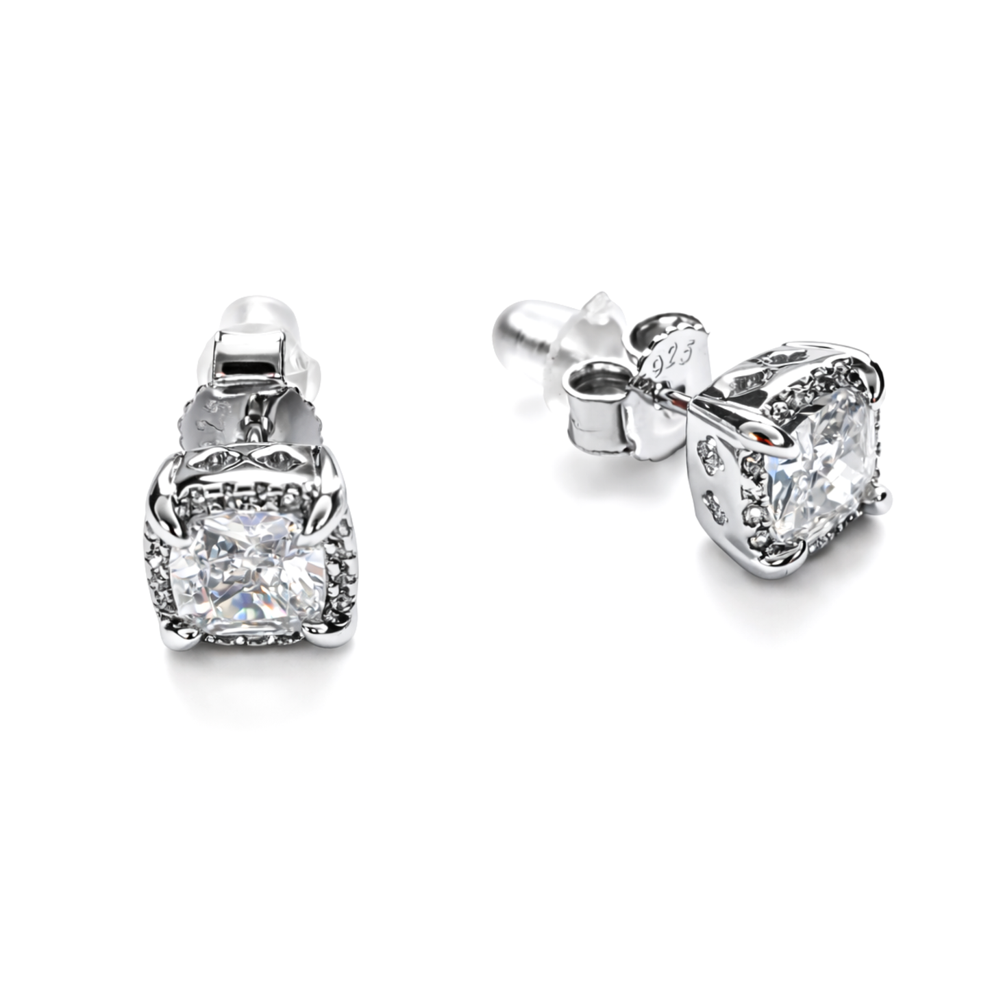 Kolczyki Square S925 Srebrne Damskie