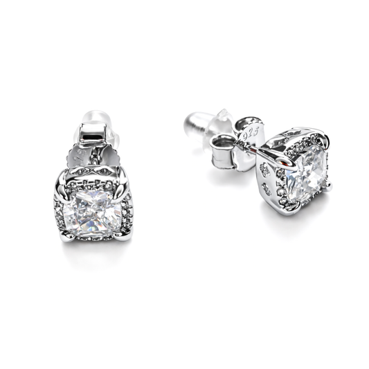 Kolczyki Square S925 Srebrne Damskie