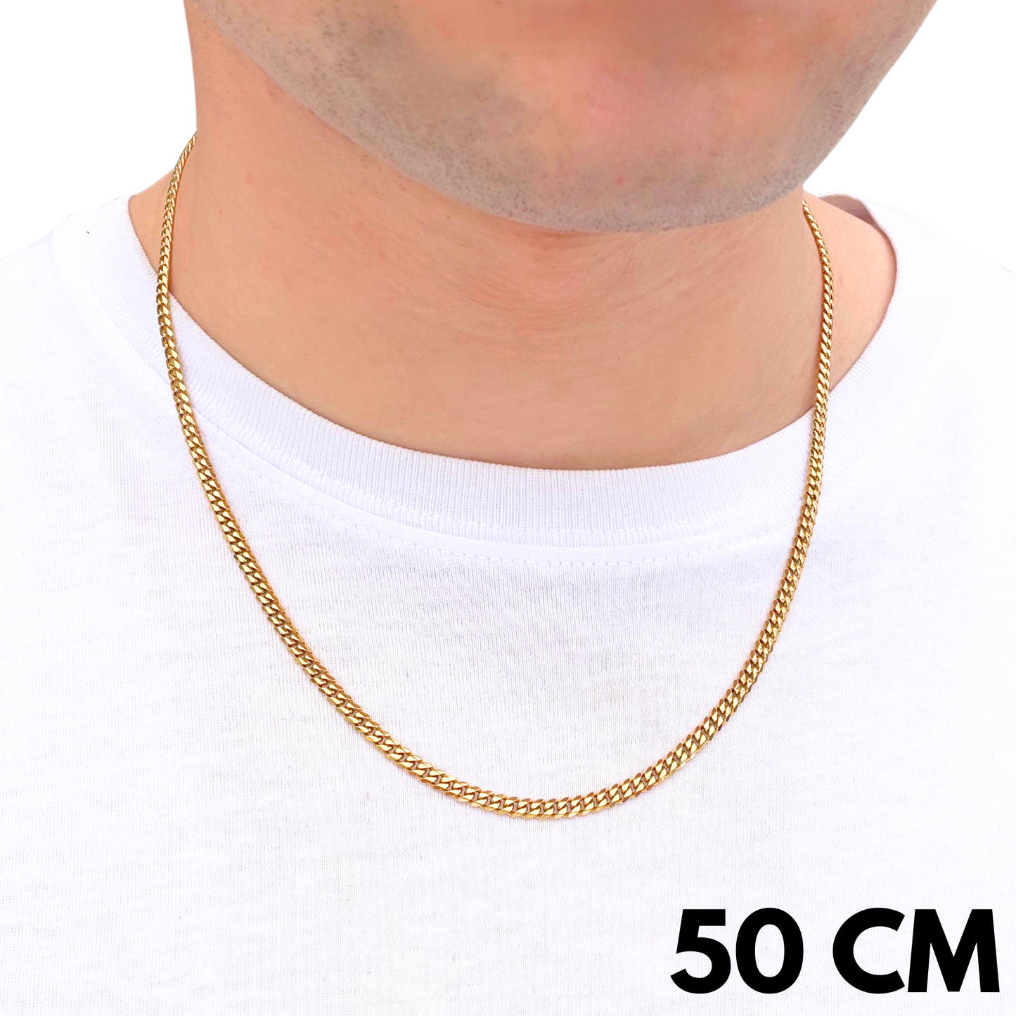 Łańcuch Cuban Złoty - 3mm