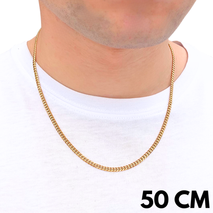 Łańcuch Cuban Złoty - 3mm