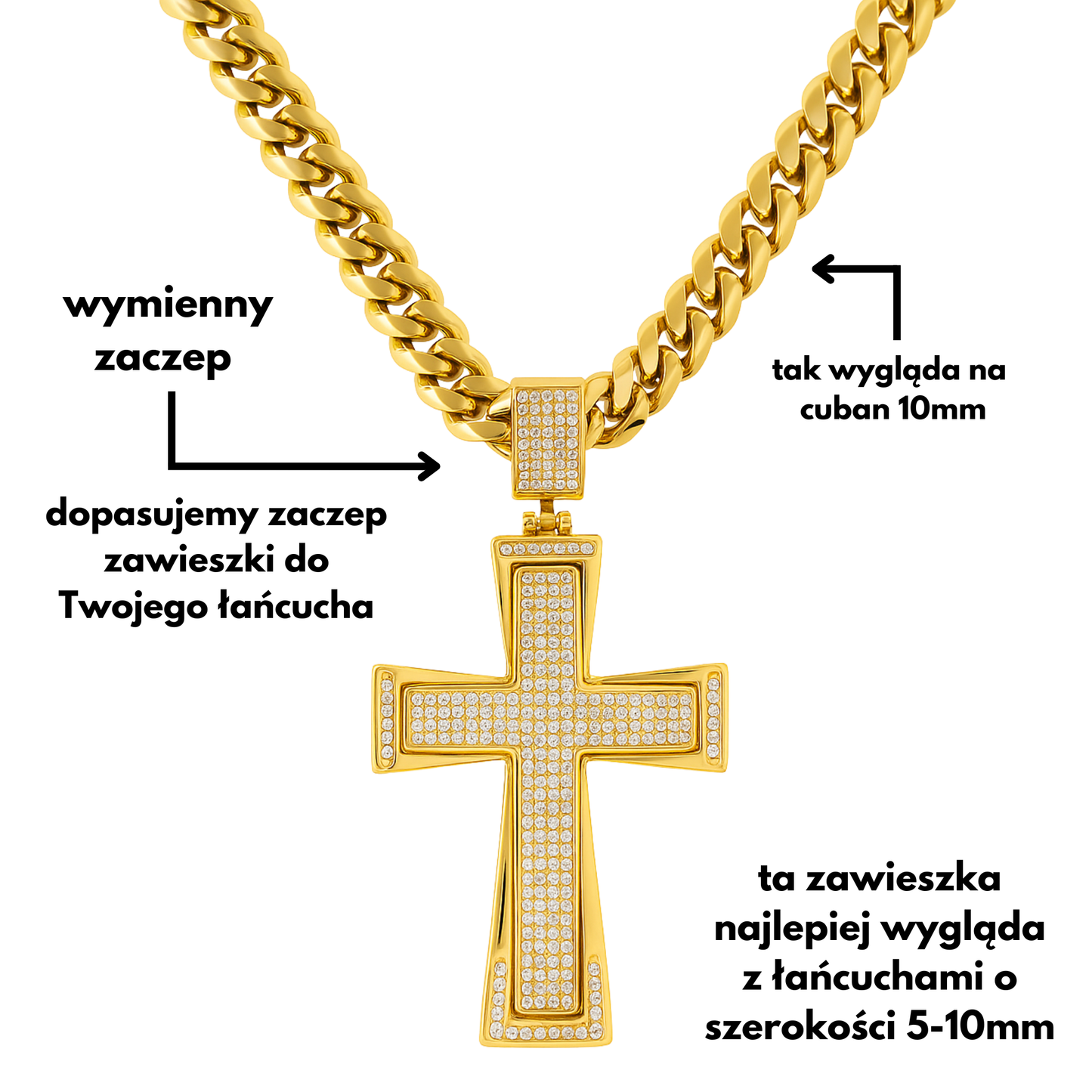 Zawieszka Imperial Cross Złota