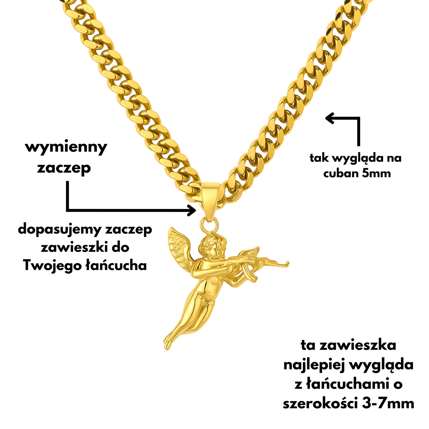 Zawieszka Angel Złota