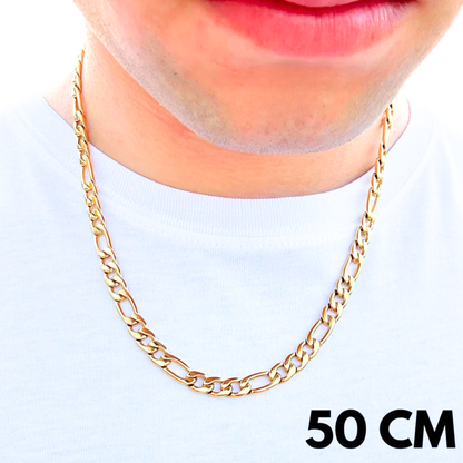 Łańcuch Figaro Złoty - 7mm