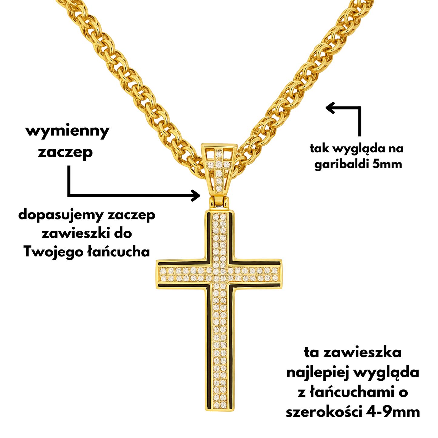 Zawieszka Glory Cross Złota