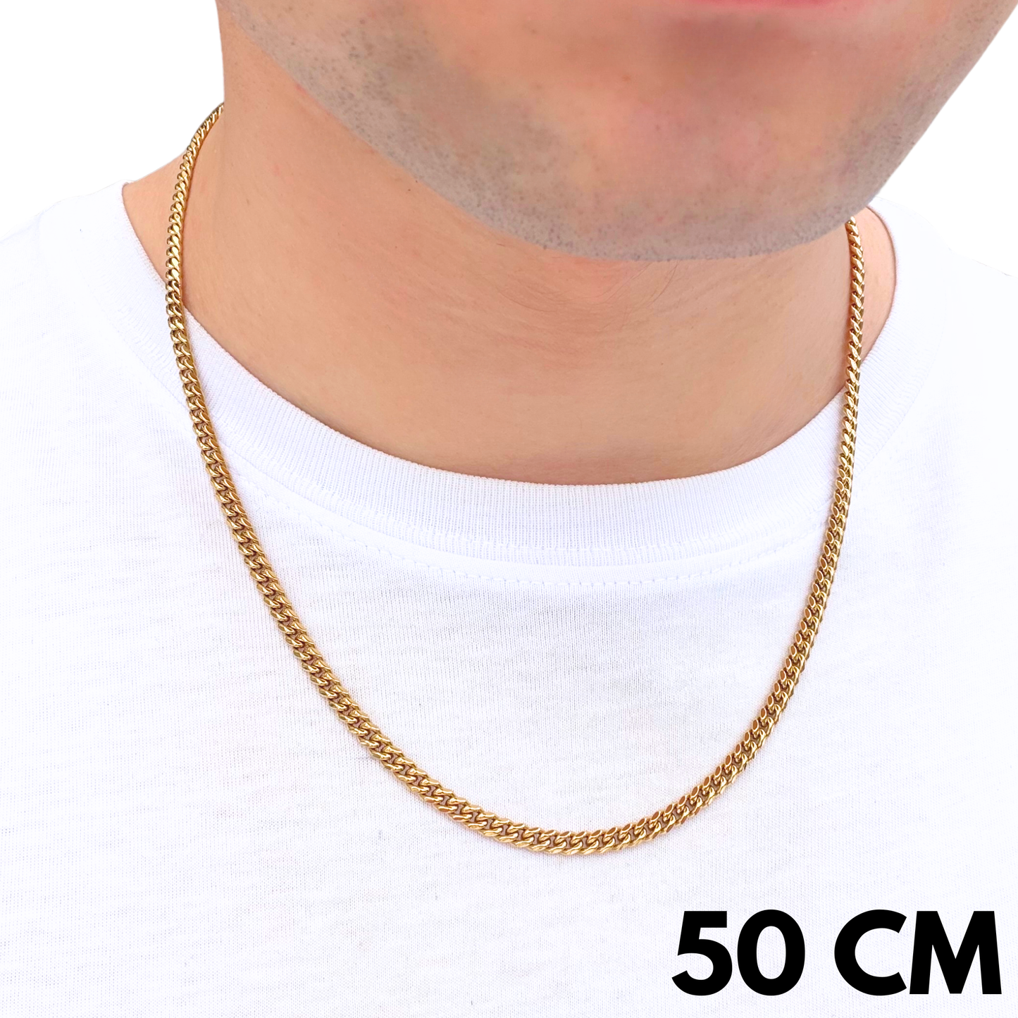 Łańcuch Cuban Złoty - 4mm