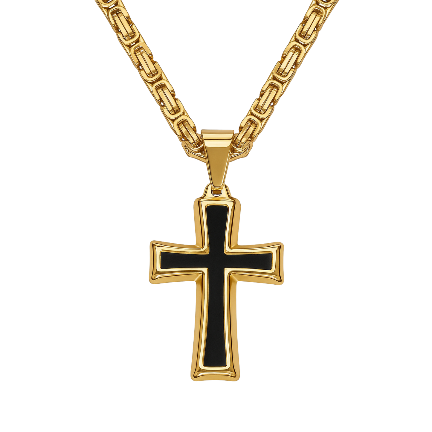 Zawieszka Black Cross Złota