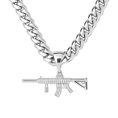 Zawieszka M4 Białe Złoto