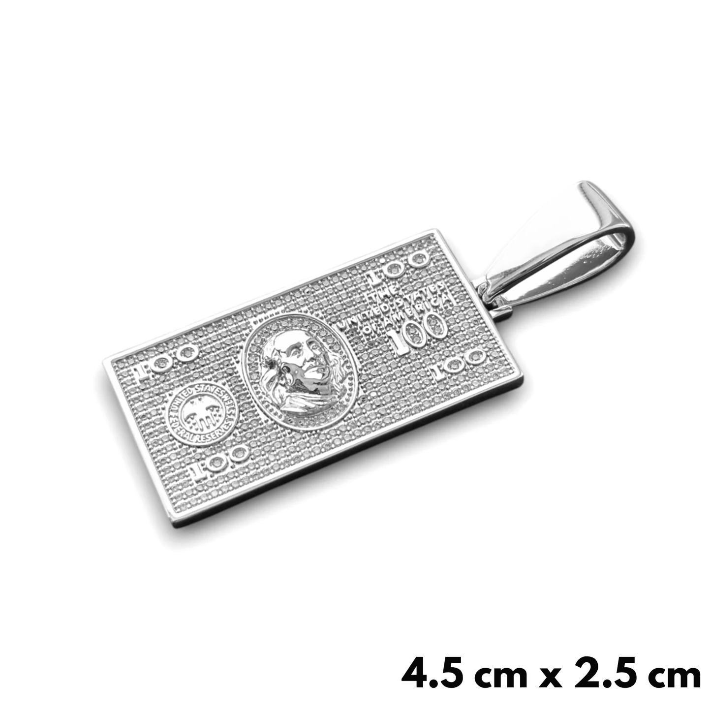 Zawieszka DOLLAR Białe Złoto