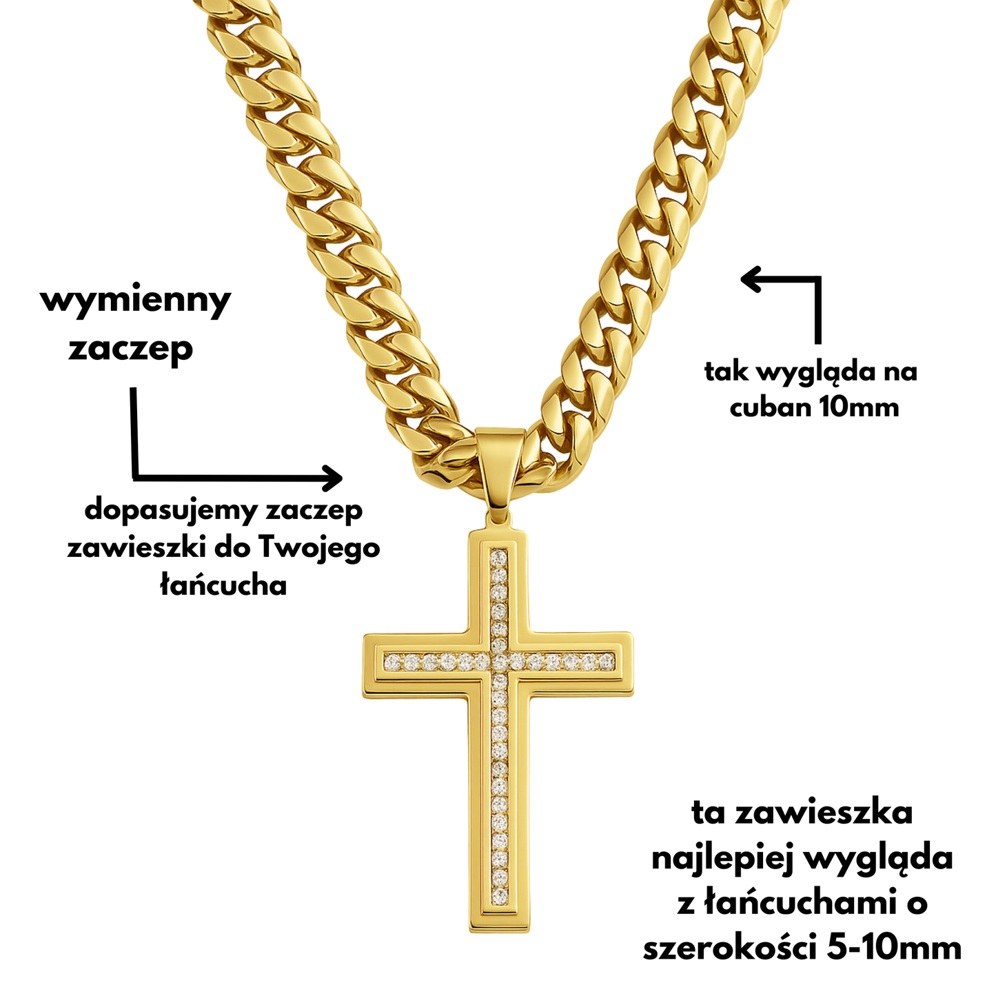 Zawieszka Majesty Cross Złota