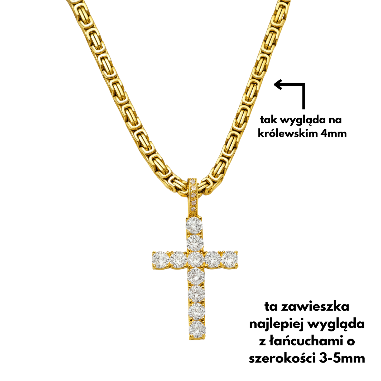 Diamond Cross Pendant Gold