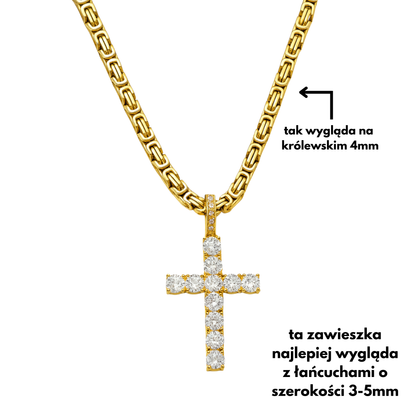 Diamond Cross Pendant Gold