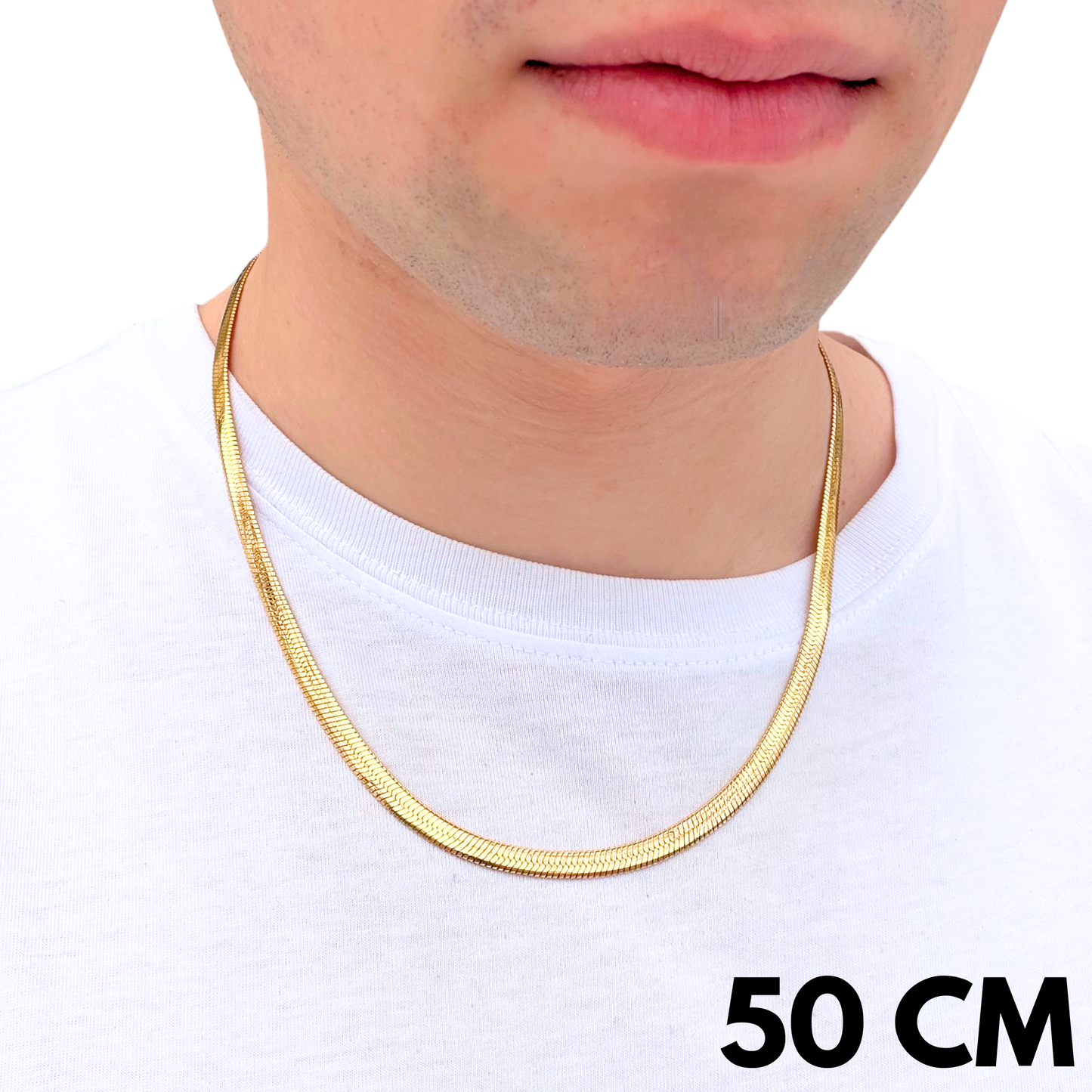 Łańcuszek Żmijka Złoty - 5mm