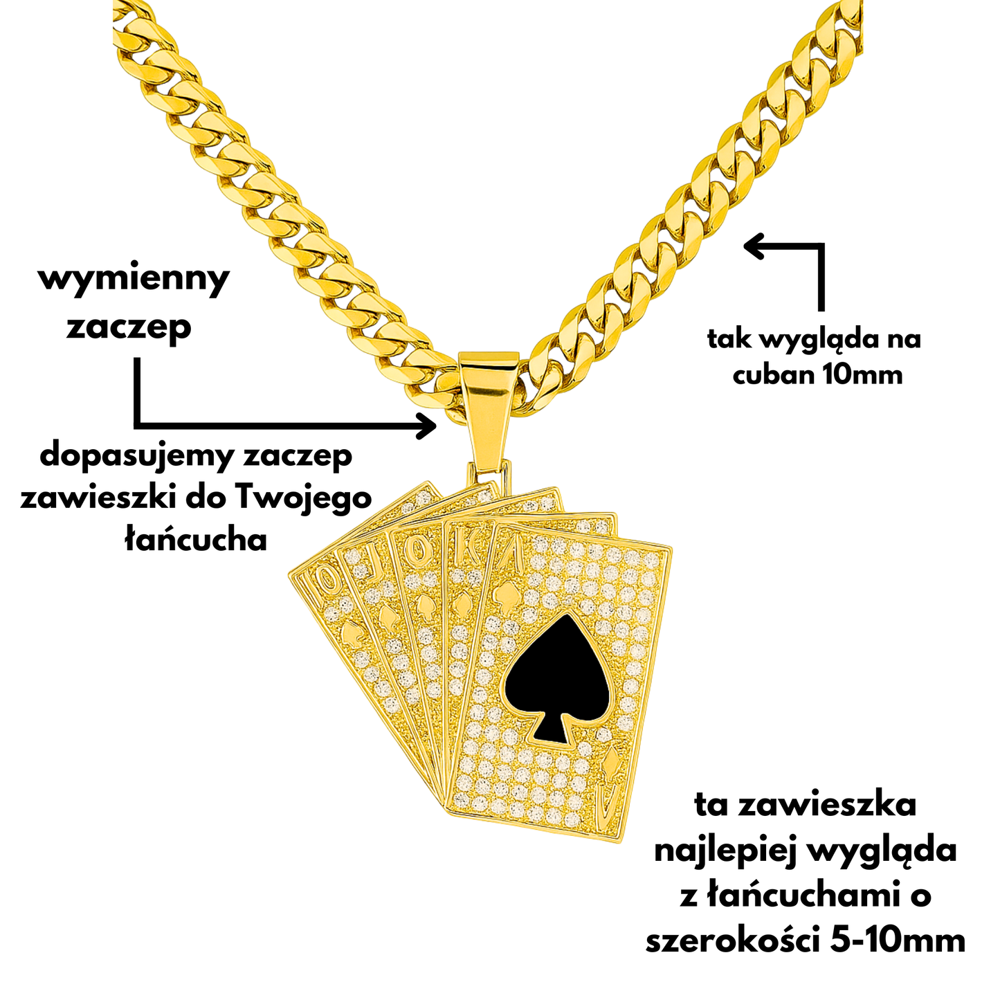 Zawieszka POKER Złota