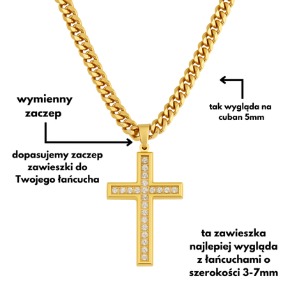 Zawieszka Elegant Cross Złota