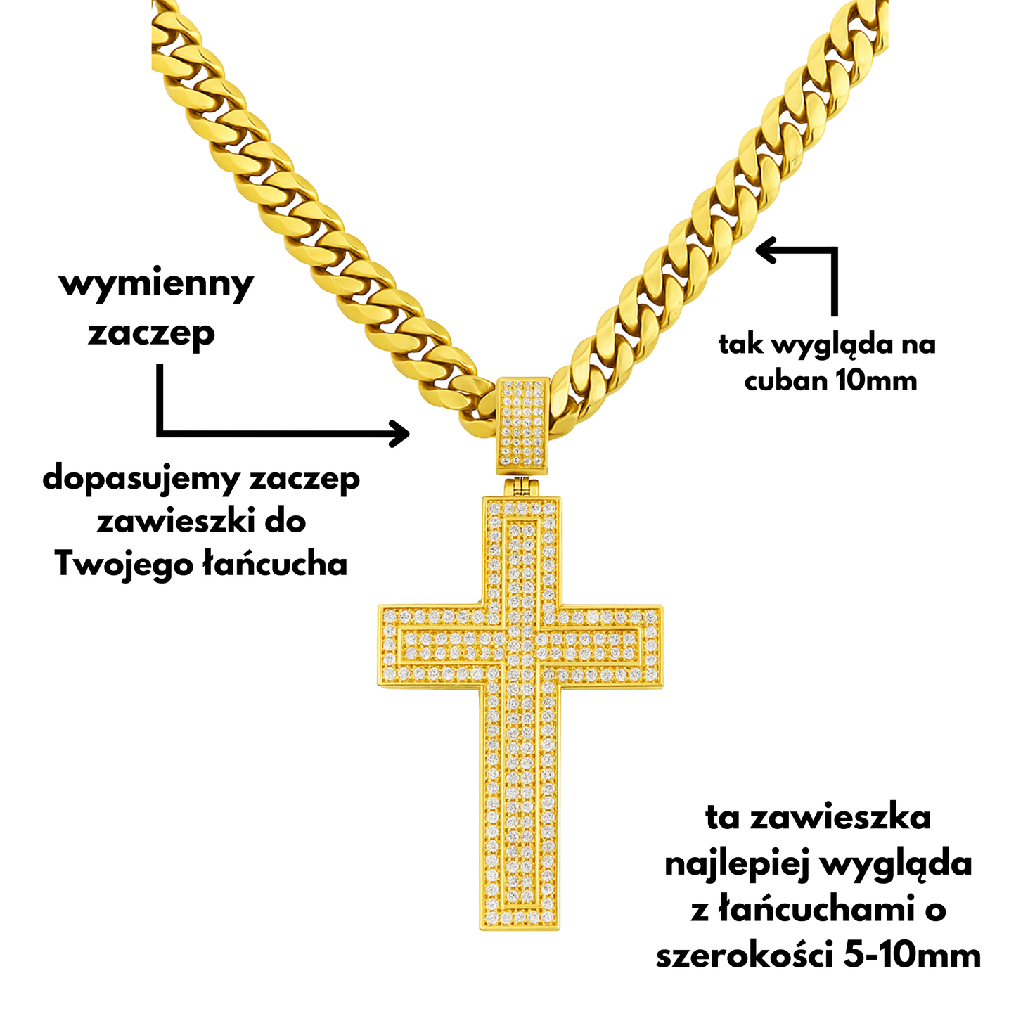 Zawieszka Loyalty Cross Złota