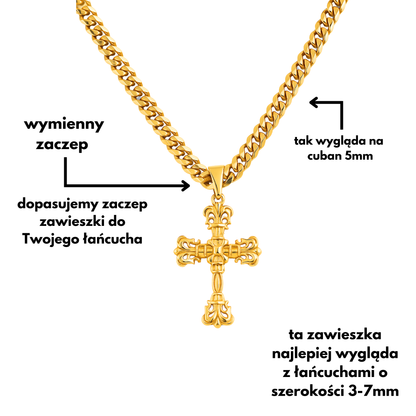 Clean Cross Gold Pendant
