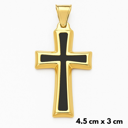 Zawieszka Black Cross Złota
