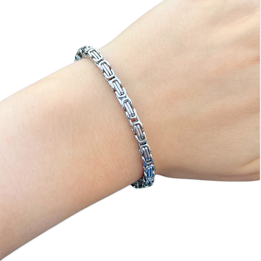 Bransoletka Królewska Białe Złoto Damska - 4 mm