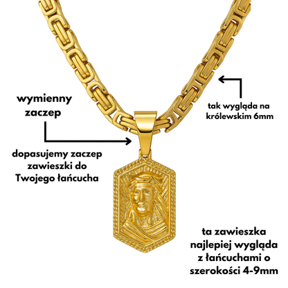 Zawieszka Jezus Medal Złota