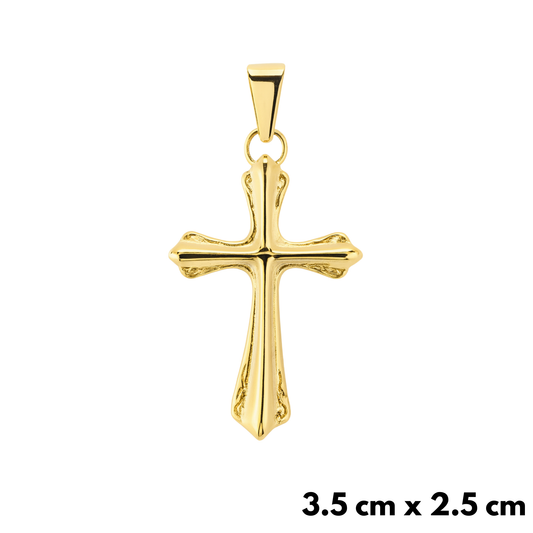 Clean Cross Gold Pendant
