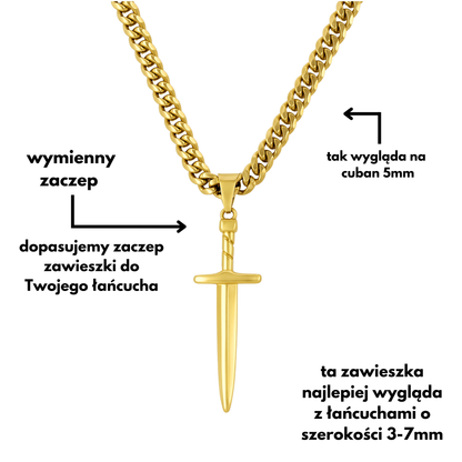 Zawieszka Sword Złota
