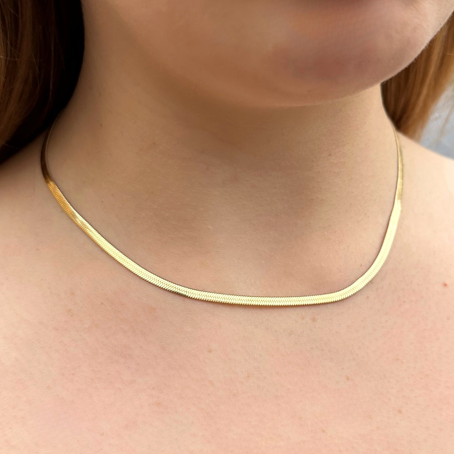 Łańcuszek Żmijka Złoty Damski - 3mm