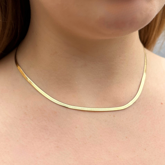 Łańcuszek Żmijka Złoty Damski - 3mm