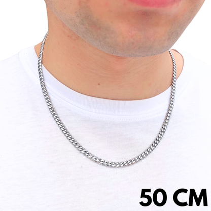 Łańcuch Cuban Białe Złoto - 5mm