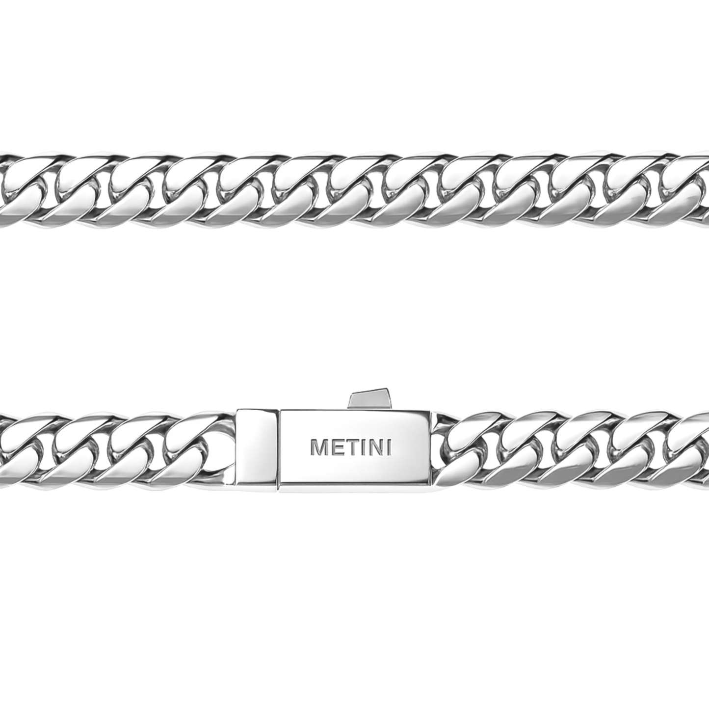 Łańcuch Cuban Białe Złoto - 8mm