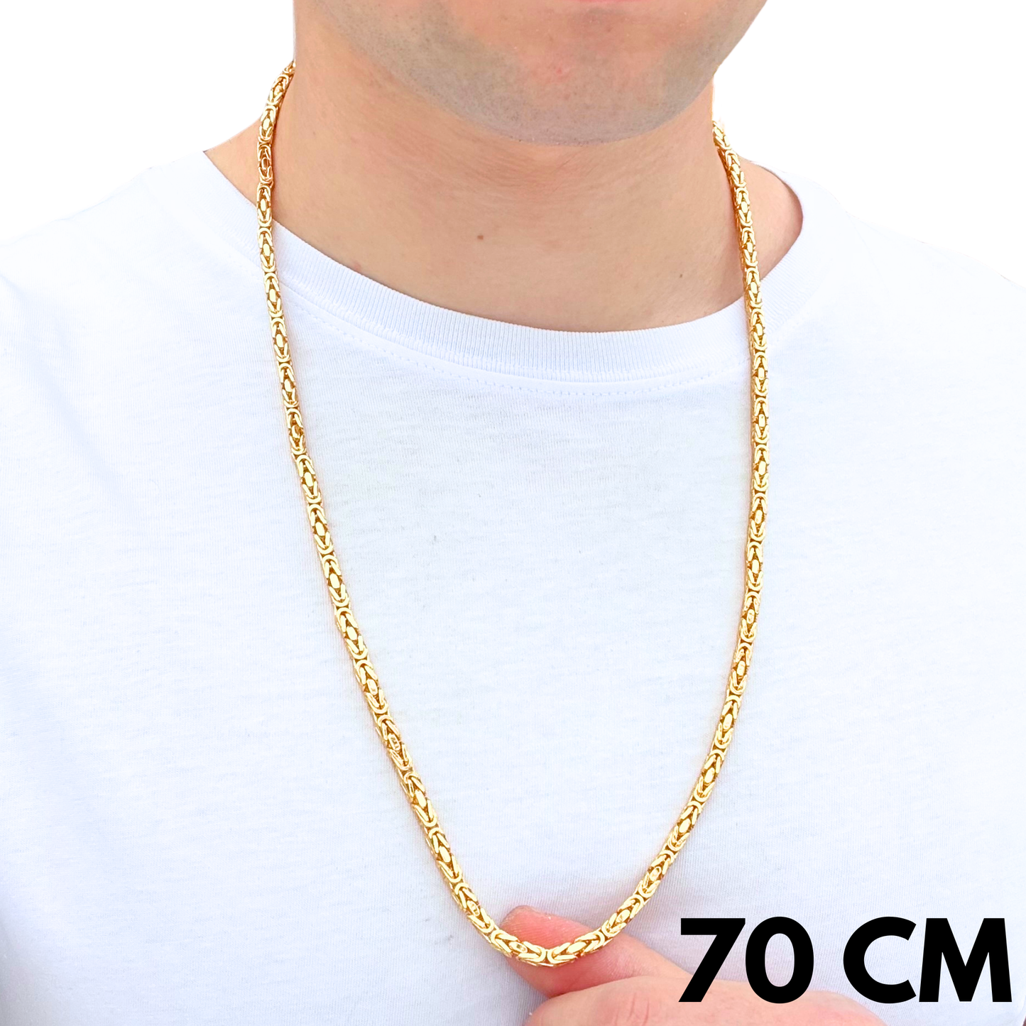 Łańcuch Cesarski Złoty - 4mm