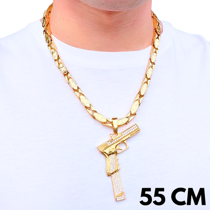 ZESTAW - Magnacki 7 mm Złoty + Zawieszka Glock Złota