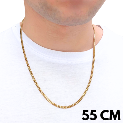 Łańcuch Cuban Złoty - 3mm