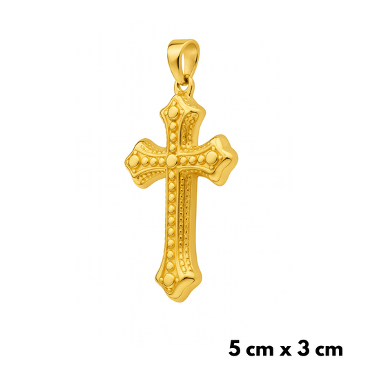 Clean Cross Gold Pendant