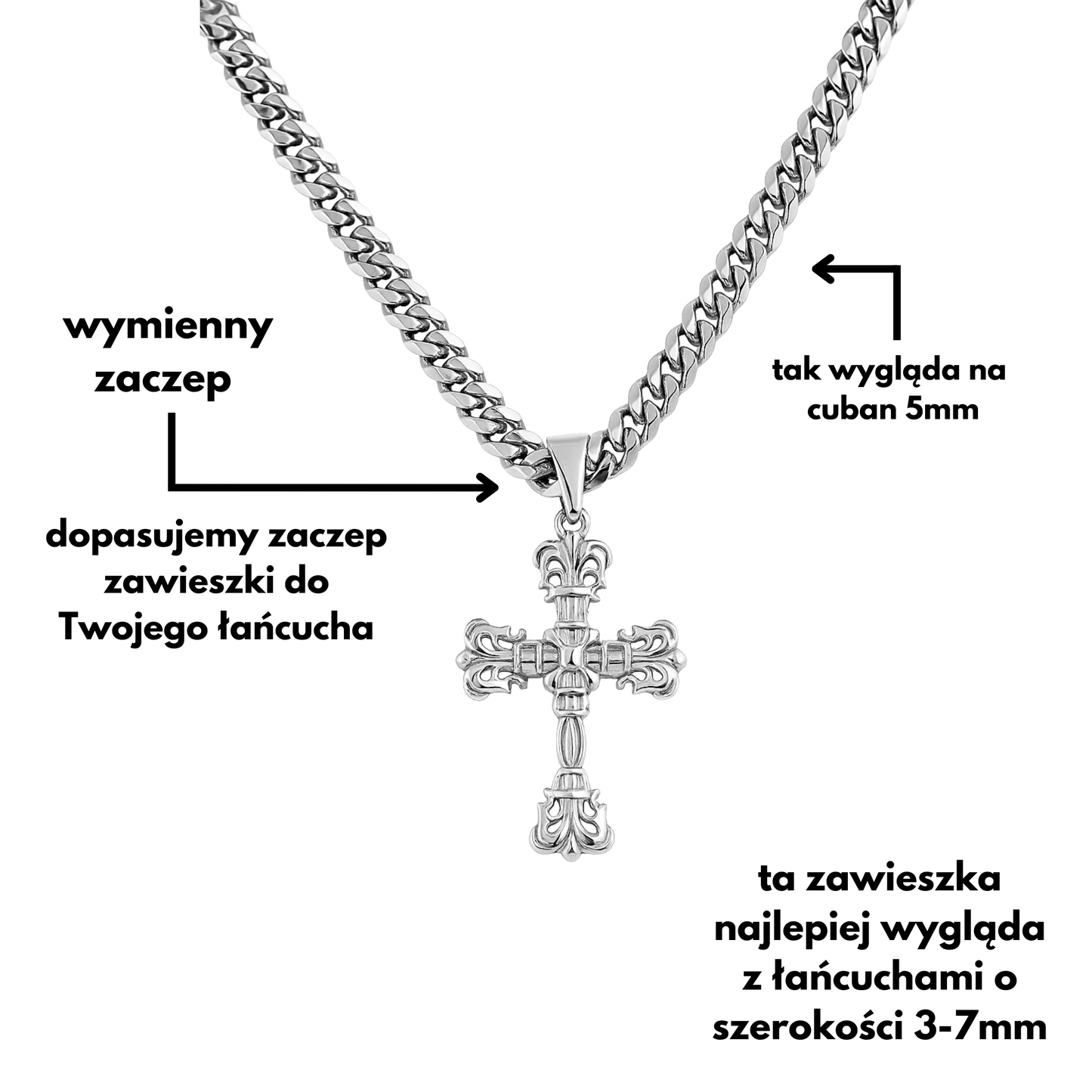 Clean Cross Gold Pendant