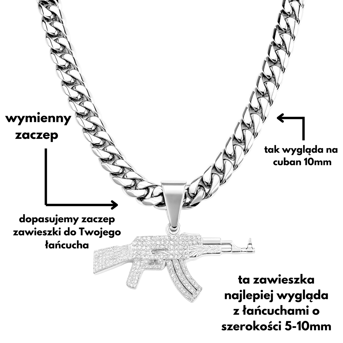 Zawieszka AK Białe Złoto