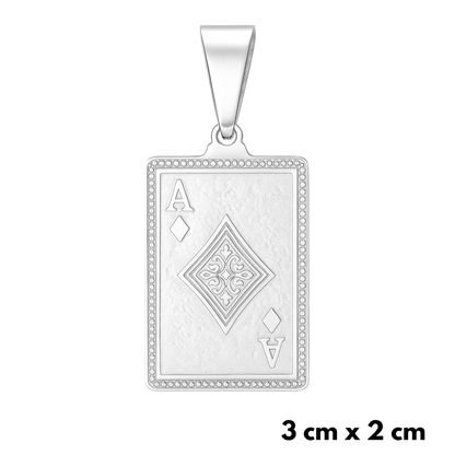 Zawieszka Karta AS Białe Złoto