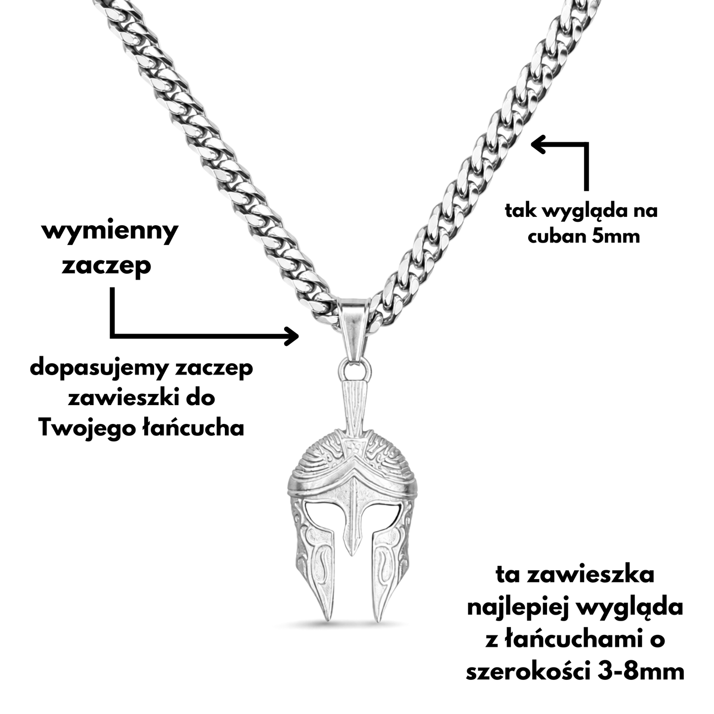 Zawieszka Sparta Białe Złoto