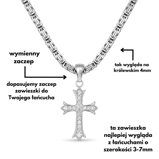 Zawieszka Grand Cross Białe Złoto