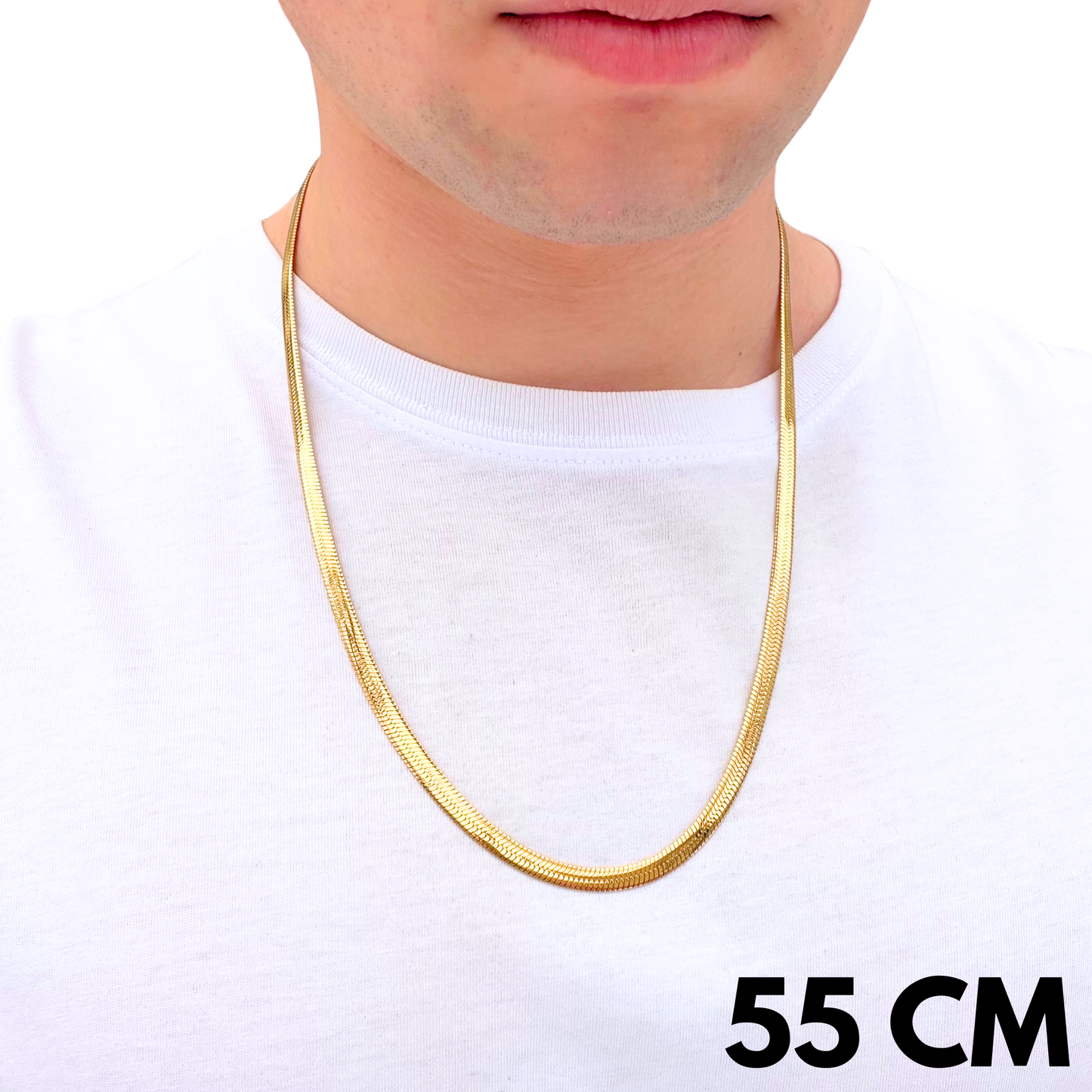 Łańcuszek Żmijka Złoty - 5mm