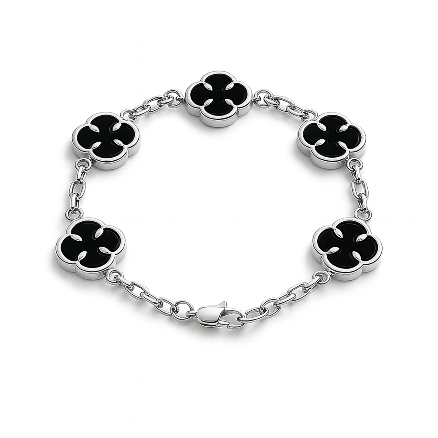 Bransoletka Koniczyna Damska Czarna