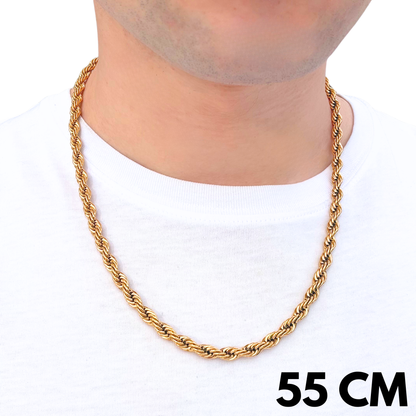 Łańcuch Rope Złoty - 6mm