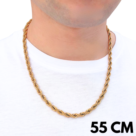 Łańcuch Rope Złoty - 6mm