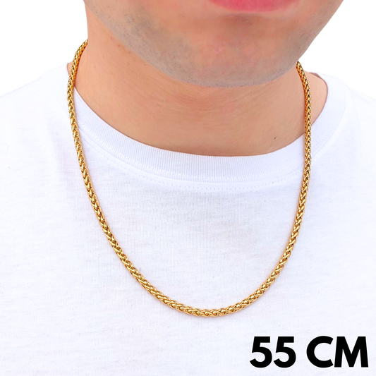 Łańcuch Pszenny Złoty - 4mm
